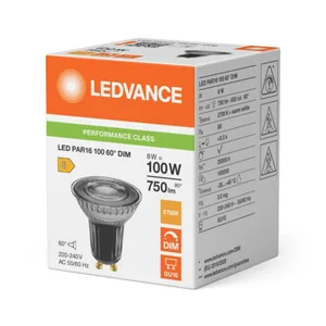 Kohdelamppu Ledvance Performance Spot PAR16 - KOHDELAMPPU PERFORMANCE SPOT PAR16 8W/827 750LM GU10 DIM 60