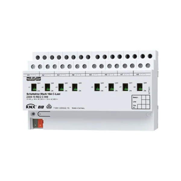 Lähtöyksikkö KNX Ensto Jung KYTKINYKS.C-KUORMAL.8X16A