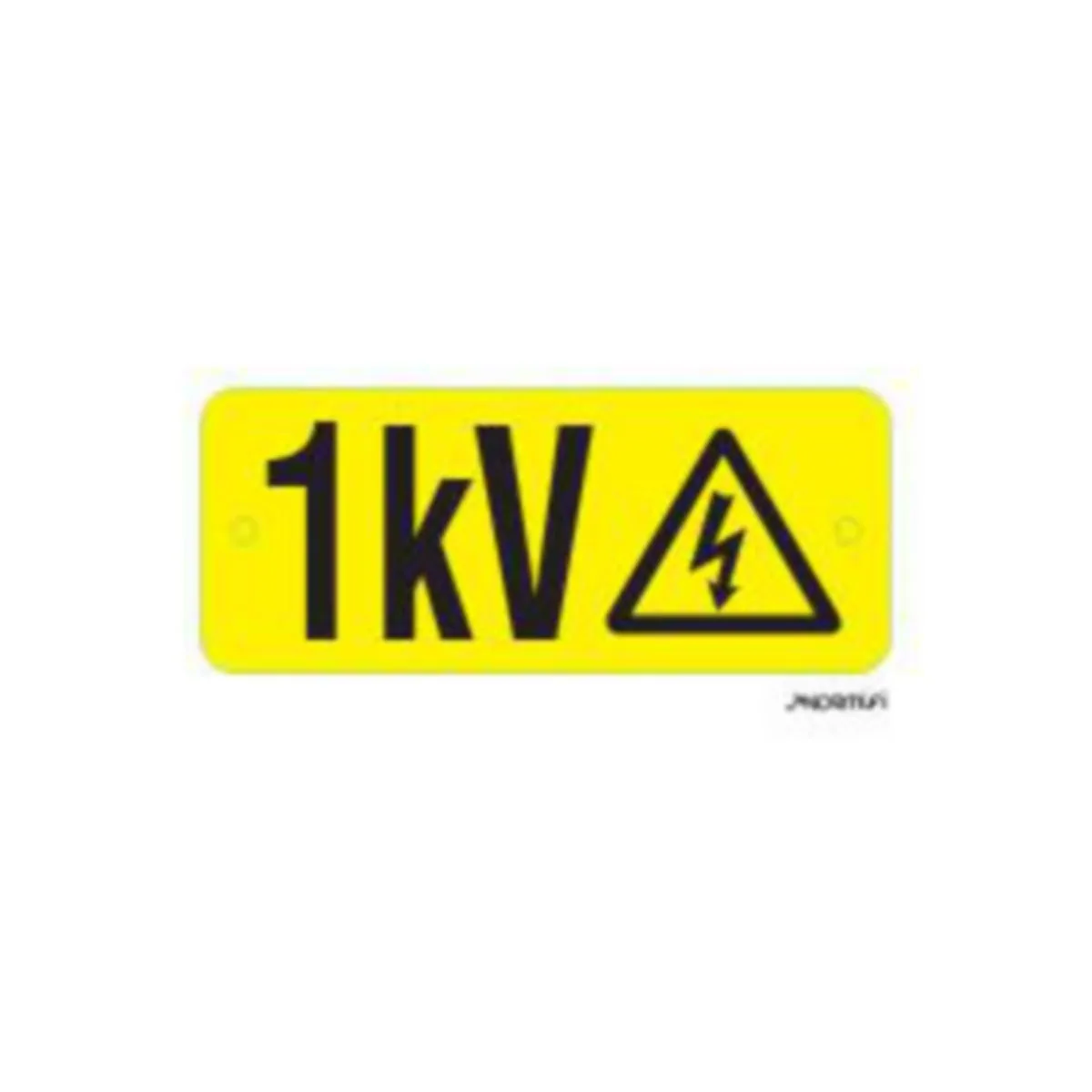 Merkintäkilpi Normiopaste 1KV ALUMIINI SUORAKAIDE 145 X