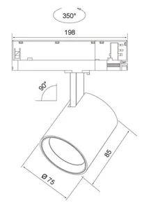 Kohdevalaisin Airam Pro Direct S - KOHDEVALAISIN DIRECT S IP20 1750LM 940 36D DA2 WH