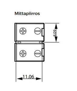 Mekaaninen lisätarvike Philips - MEKAANINEN LISÄTARVIKE PHILIPS JATKOPALA 50KPL IP20
