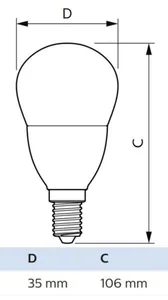 Pienkupulamppu Philips CorePro - PIENKUPULAMPPU COREPRO ND7-60W E14 865 FR 806LM