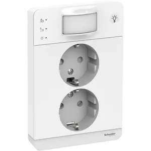 Pistorasia Schneider Electric Exxact 2- osainen liiketunnistimella ja valolla - PISTORASIA EXXACT 2PR UPJ.LIIKETUN 160°.VALO VAL