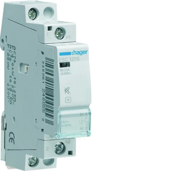 Kontaktori Hager Hurinaton ESC125S 1s 25A 230VAC hur