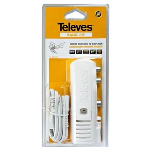 Pientalovahvistin Televes Blister - PIENTALOVAHVISTIN TELEVES 47-694MHZ, 22 DB, IEC 1IN-2OUT