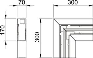 Tasokulma OBO LFS GKH - TASOKULMA LFS GKH-F70170RW, HF, PC/BS, VAL