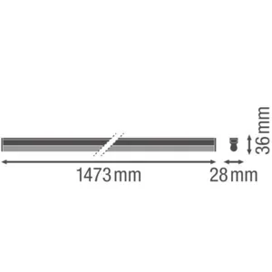 Yleisvalaisin Pinta Ledvance Linear Compact - YLEISVALAISIN P LINEAR COMPACT LN COMP SWITCH 1500 17W/4000K