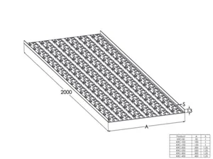 Asennuslevy Meka KRC - ASENNUSLEVY MEKA KRC-100 L=2000 PG