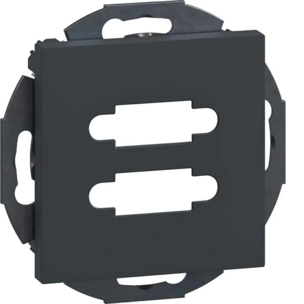 Kanava AV-rasia Hager Ecoline D-sub GSETMM302 2xD-s 20.5x11.4 blck – musta