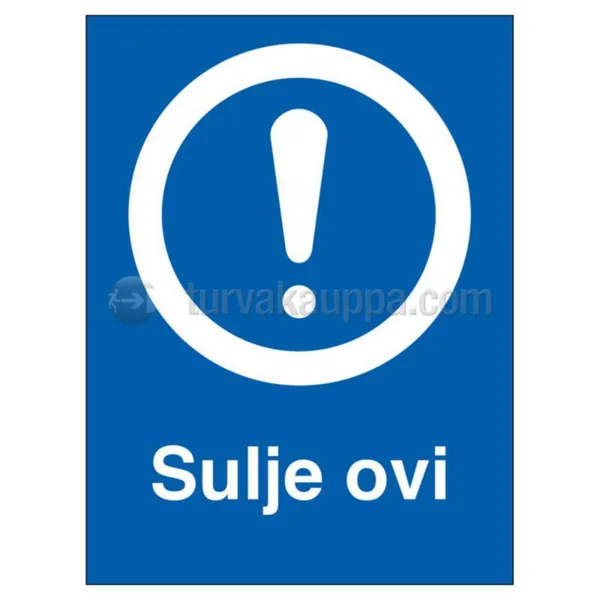 Merkintäkilpi SWM yleiset muovia SULJE OVI 150x200 MUOVI