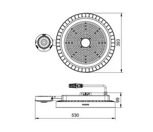 Syväsäteilijä Philips CoreLine highbay - SYVÄSÄTEILIJÄ CORELINE HIGHBAY 10500LM 840 SIA IP65 WB H4