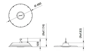 Syväsäteilijä Philips CoreLine highbay - SYVÄSÄTEILIJÄ CORELINE HIGHBAY 40 000 LM 840 222 W DALI 90D