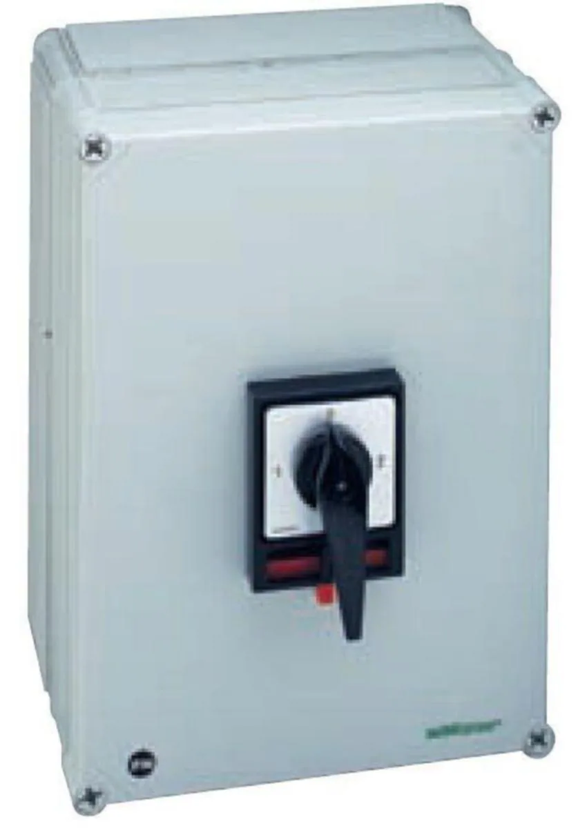 Verkonvaihtokytkin Sälzer H408 1-0-2 4P 80A encl. IP66