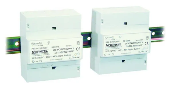Virtalähde Noratel DC IP40 DSD 35 mm DIN-kiskoon DSD24-22024M6P 24W 1A <48% DIN