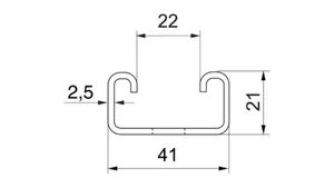 Ankkurikisko MP-Bolagen MP-V 21x41mm - ASENNUSKISKO MP-BOLAGEN MP-231V MP-V 3000V