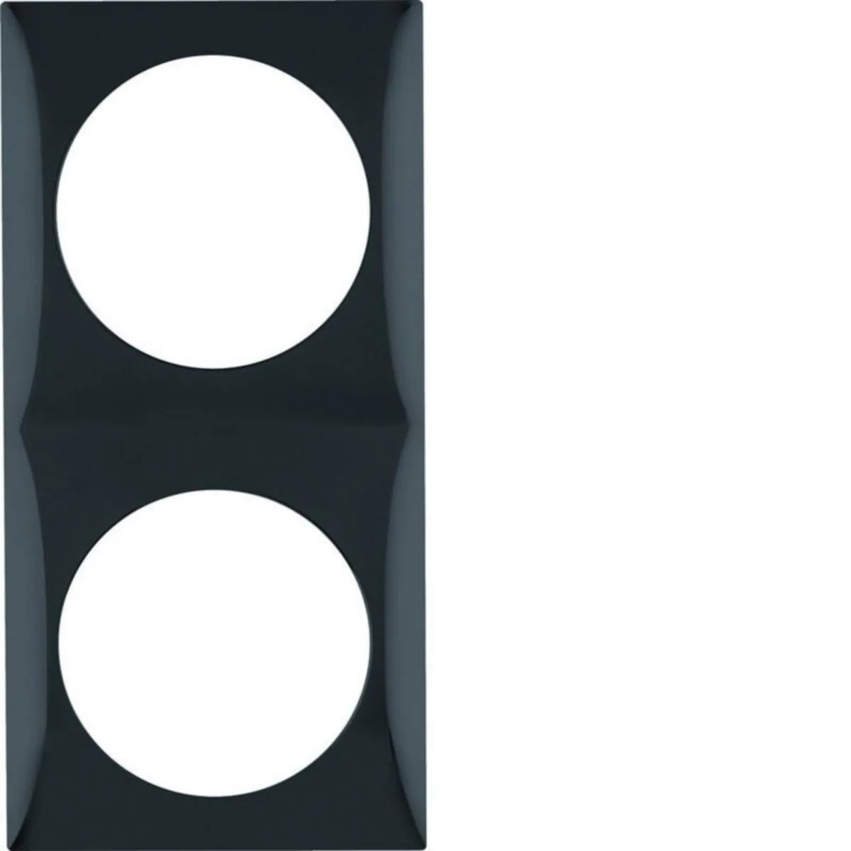 Peitelevy Hager Integro Flow 2-fold black – musta