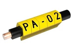 Johdinmerkki Partex - JOHDINMERKKI PARTEX PA02/3 KELT./MUSTA, RULLA, 0