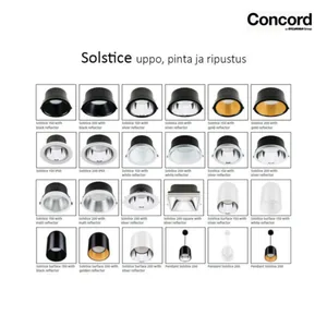 Pinta-/ripustusvalaisin Concord Solstice hopea+valkoinen - PINTA-/RIPUSTUSVAL SOLSTICE 200 4100LM 940 TURVA