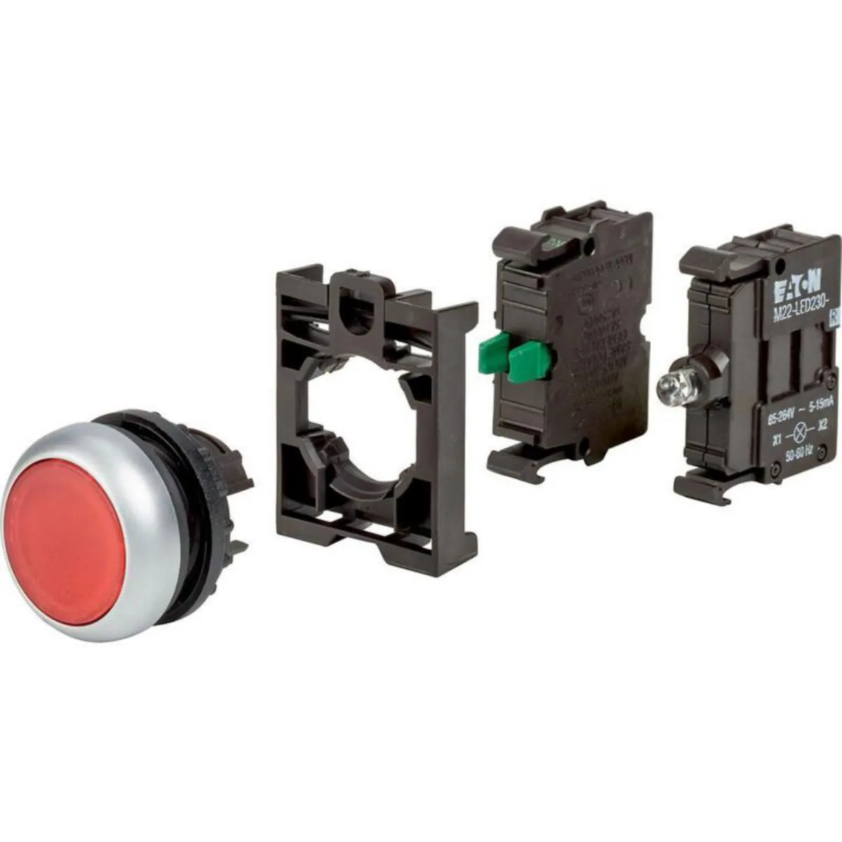 Tasovalopainike Eaton RMQ-Titan M22-DL-R-K10LED230-BVP – punainen