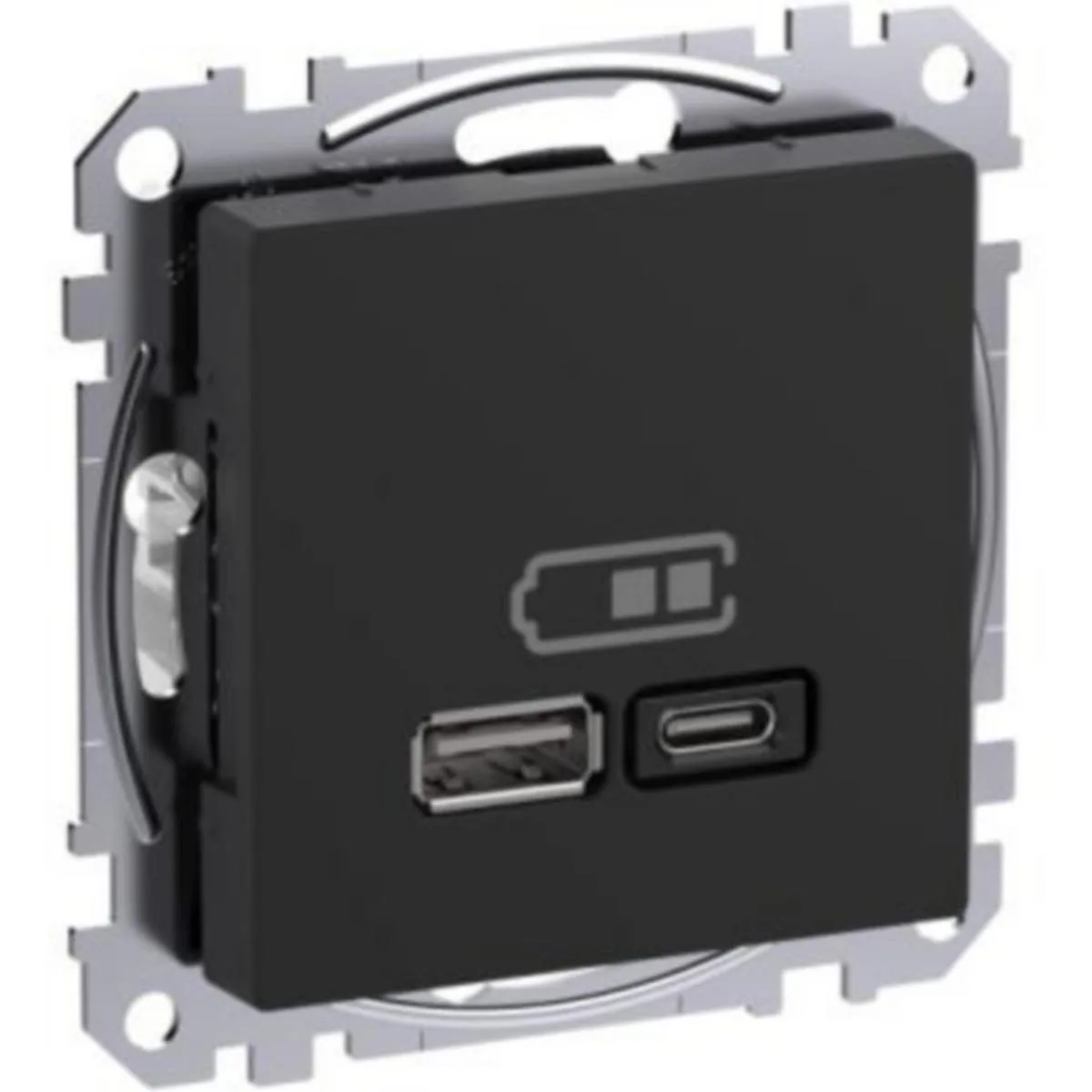 Telerasia Schneider Electric Exxact, USB-LATAUS PR. A+C 45W ANT – antrasiitti