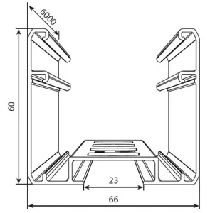 Valaisinkisko Systemal Presto XYRV Alu - VALAISINKISKO SYSTEMAL PRESTO XYRV106K C4 AL 66X60X6000