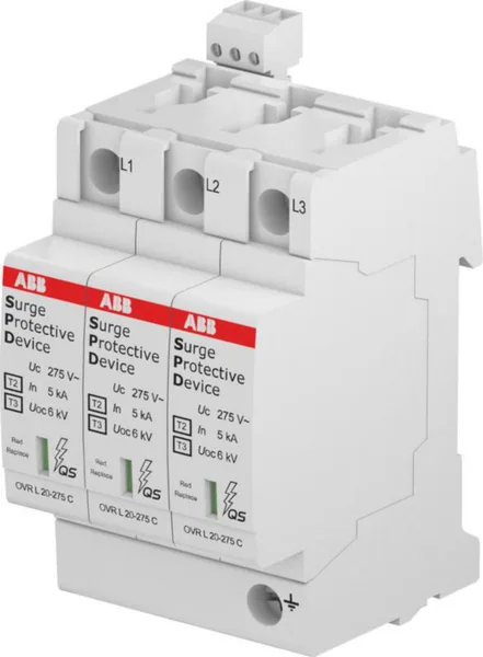 Ylijännitesuoja kiinteistö ABB OVR T2-T2 3P P TS QS