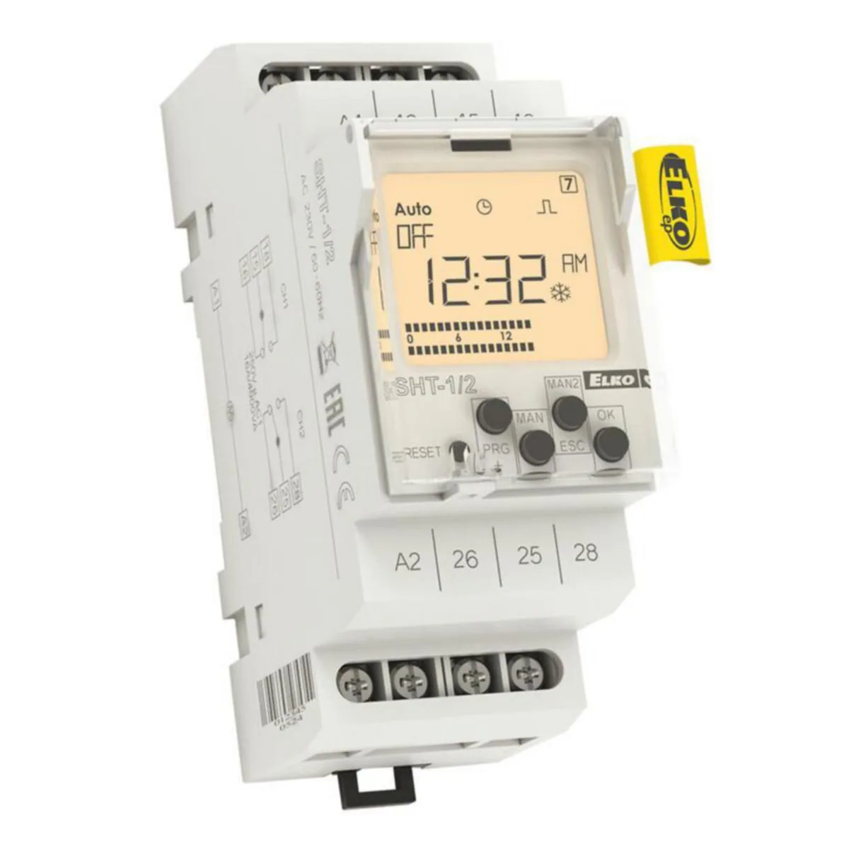 Kellokytkin digitaalinen Elko SHT-1/2 VKO 2-KAN 16A 230VAC