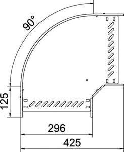 Kulmakappale OBO KTS RB - KULMAKAPPALE KTS RB 90 630 FS, KAARI 90°