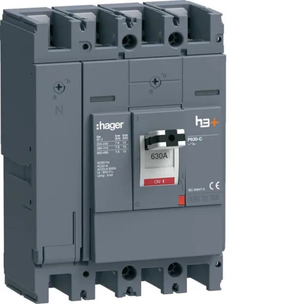 Kuormankytkin Hager h3+ 4P P630 4N 630A