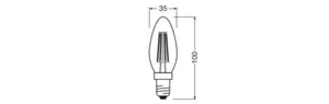Kynttilälamppu Ledvance Performance Classic - KYNTTILÄLAMPPU LEDVANCE CLB 5,9W/827 806LM E14 CL
