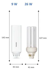 LED-pistokantalamppu Philips CorePro - LED-PISTOKANTALAMPPU COREPRO GX24Q-3 840 9W PLT 4P HF/230V