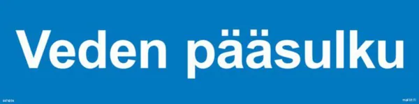Merkintätarra Malkit Paloala VEDEN PÄÄSULKU 400X100