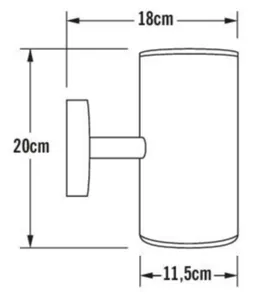 Seinävalaisin ulko Konstsmide Ull - SEINÄVALAISIN ULKO KONSTSMIDE ULL 590-320 IP54 2X8W GAL