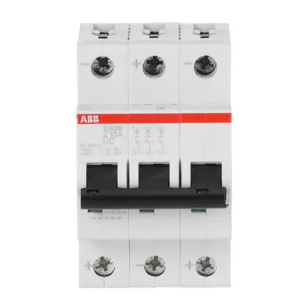 Johdonsuojakatkaisija ABB S200MUC 3-pole Z-char. 10A