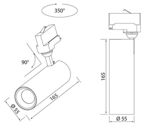Kohdevalaisin Airam Spot-On - KOHDEVALAISIN SPOT-ON IP20 13W 830/840 36D DIM WH