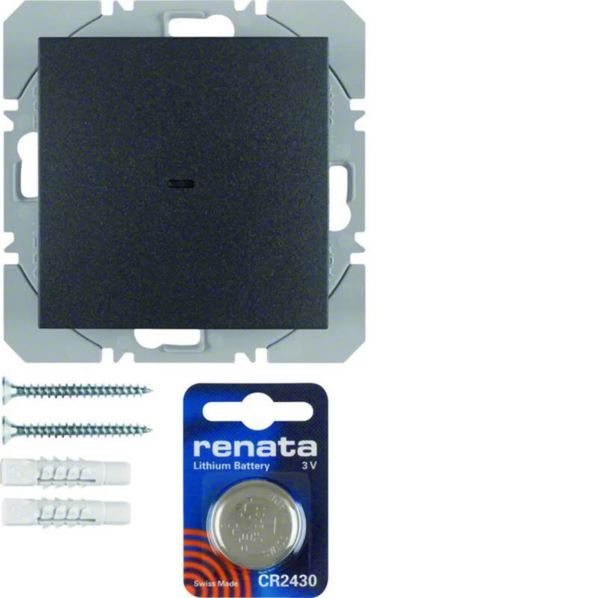 Painike langaton KNX Hager S.1 1OS. PAR 3V QUICKLINK ANT – antrasiitti