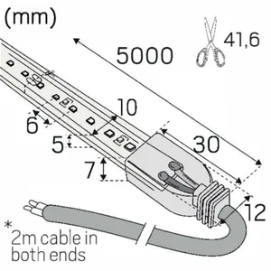 Valoprofiili/-nauha Hide-a-lite LEDstrip 24V Midlum - VALOPROF./-NAUHA MIDLUM IP67 24V 1160LM/M 9,6W/M 940 /M