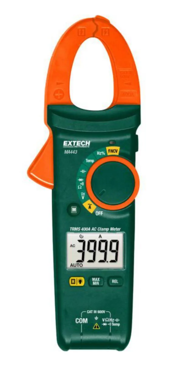 Virtapihtimittari Extech MA443 - VIRTAPIHTIMITTARI EXTECH TRMS 400A AC + NCV LCD