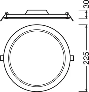 Alasvalo Ledvance Downlight Slim - ALASVALO DOWNLIGHT SLIM DL SLIM DN210 18W/6500K WT