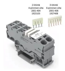 Haaroitusliitin Wago Topjob S - HAAROITUSLIITIN TOPJOB S 1X6(10)MM²/6X1.5(2,5)MM², PUN