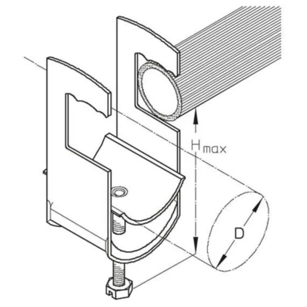 Kaarikiinnike PUK lattakiskolle K38RU Ø32-38/HMAX=69MM FE