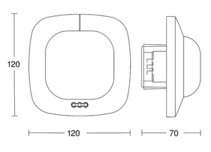 Läsnäolotunnistin Steinel IR Quattro HD - LÄSNÄOLOTUNNISTIN STEINEL IR QUATTRO HD COM1 UP IP20 MU