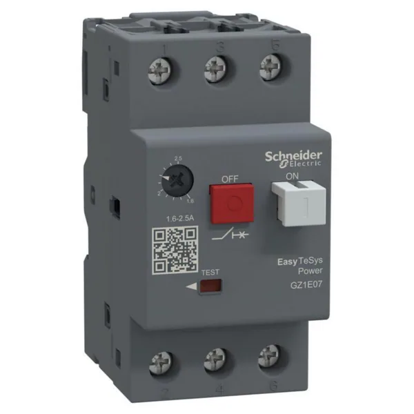 Moottorinsuojakatkaisija Schneider Electric Easy TeSys GZ1E,AC-3,3P,1.6..2.5A