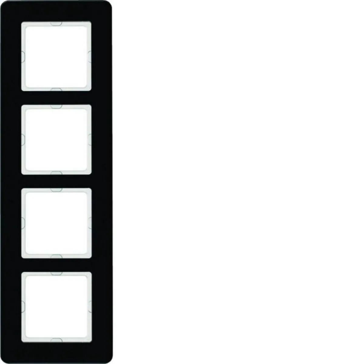 Peitelevy Hager Q.7 4-f. glass black – musta