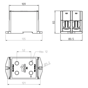 Riviliitin Katko ConnectSafe KL - RIVILIITIN KL 2XAL/CU 95-300MM² PUNAINEN