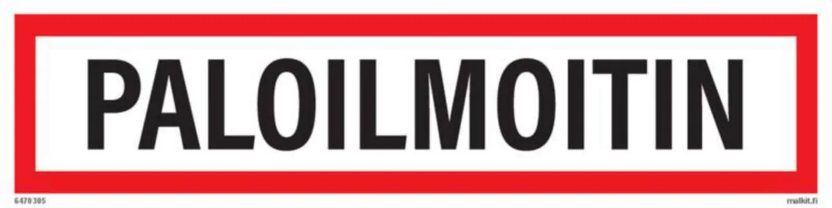Merkintätarra Malkit Paloala PALOILMOITIN 100X40