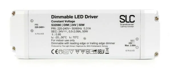 Elektroninen liitäntälaite SLC DIM LIITÄNTÄL VIRTALÄHDE 24VDC. 50W HIMM