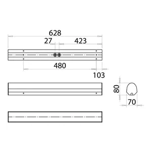 Kylpyhuonevalaisin Ensto Alisa LED Dual White - KYLPYHUONEVALAISIN ALISA AL14018LED/DW IP44 LED 9W/8DW