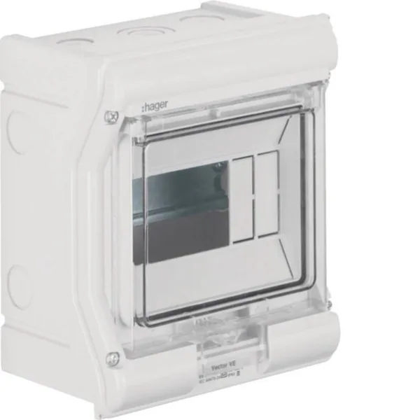 Moduulikotelo pinta Hager Vector IP65 VE106PN 1x6MOD PC-UV