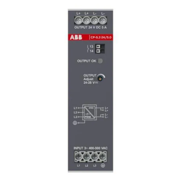 Teholähde ABB CP-S-sarja 3-VAIHE, 24V, 5.0A